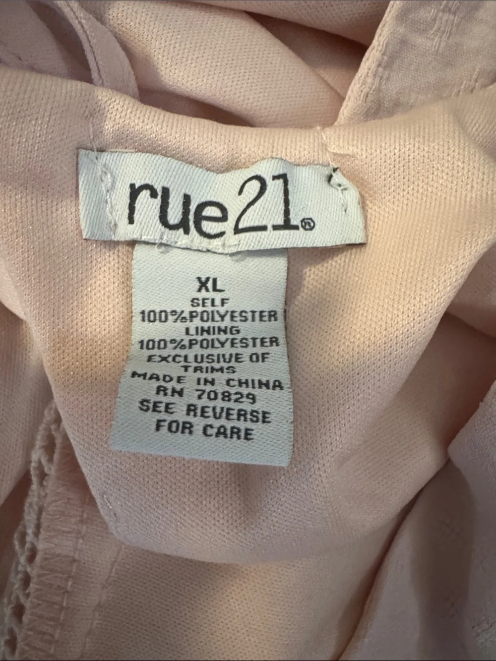 Rue21 Blush Pink Crochet-Trim Midi Dress 0268 - Picture 5 of 5